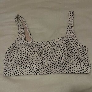Leopard Print Square Neck Bikini Top Kona Sol Cheetah Leopard 1X